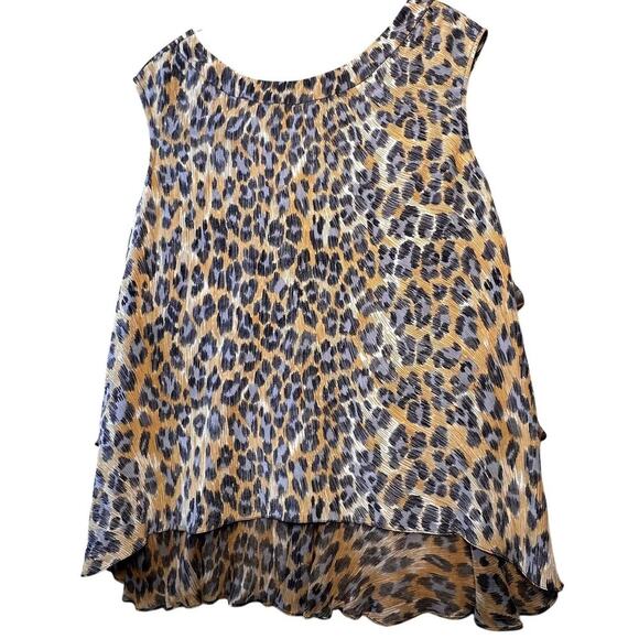 Tracy Reese 100% Silk Animal Print Blouse Top Sz S Sleeveless Mob Wife Career EC - Picture 11 of 16